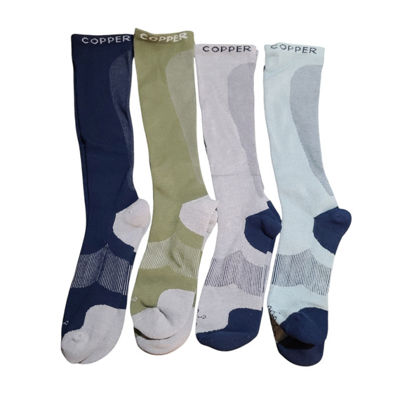 Tommie Copper Men's 4 Pack OTC Infrared Compression Socks - Fashion Large - Picture 1 of 9